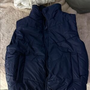 Navy Blue Quilted Puffer Vest